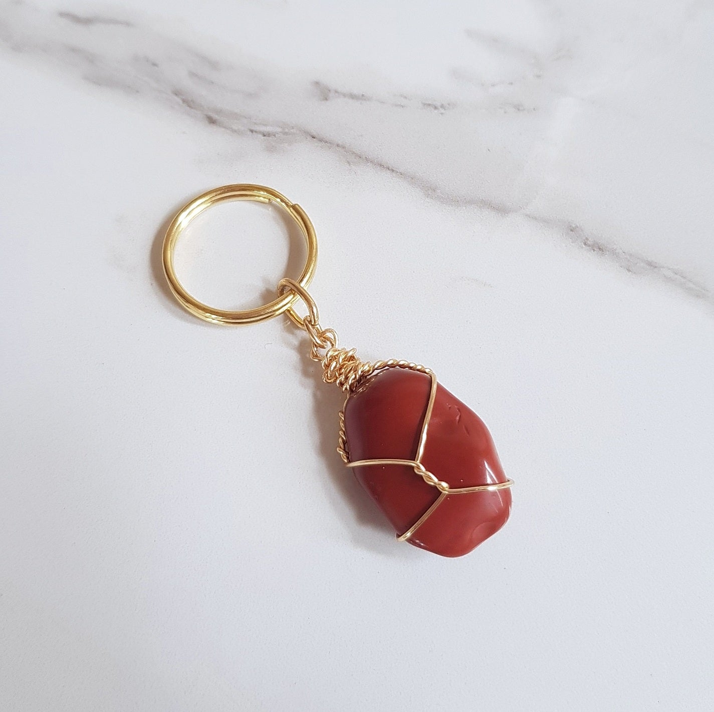 Gemstone Keyring - Red Jasper