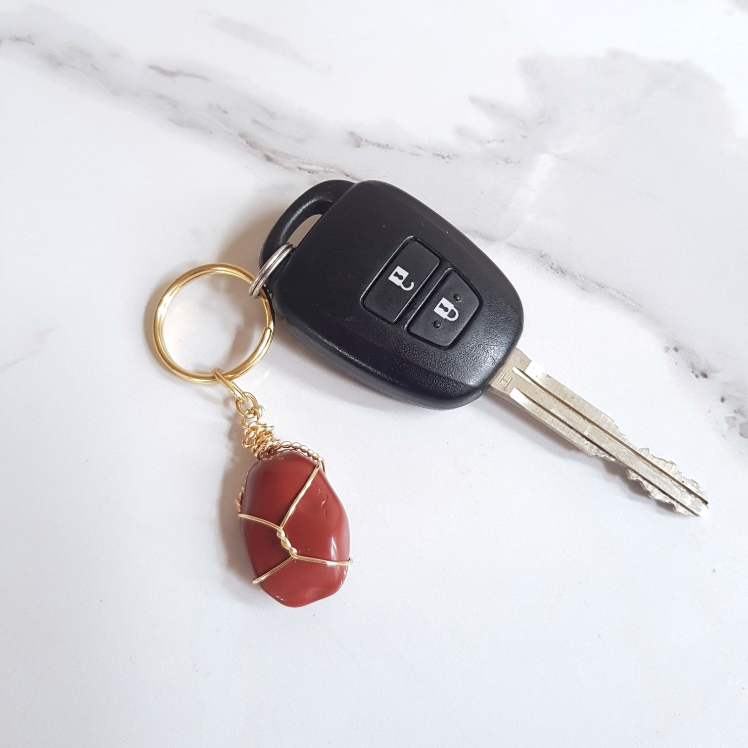Gemstone Keyring - Red Jasper