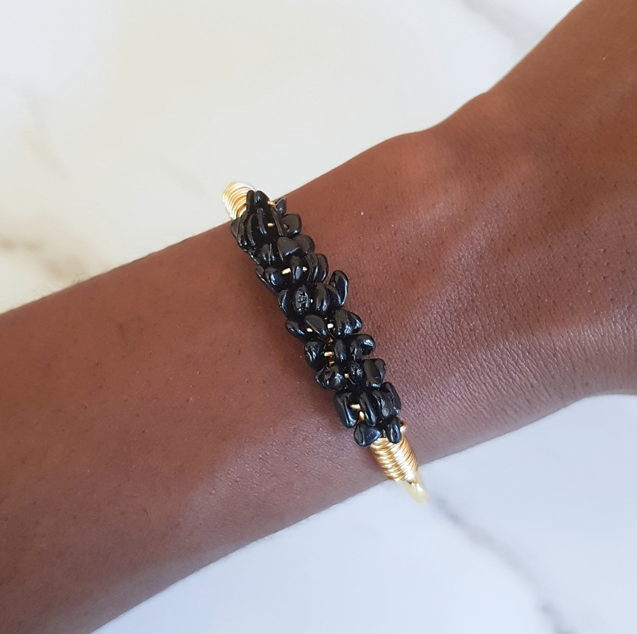 Mermaid Cuff - Black Tourmaline