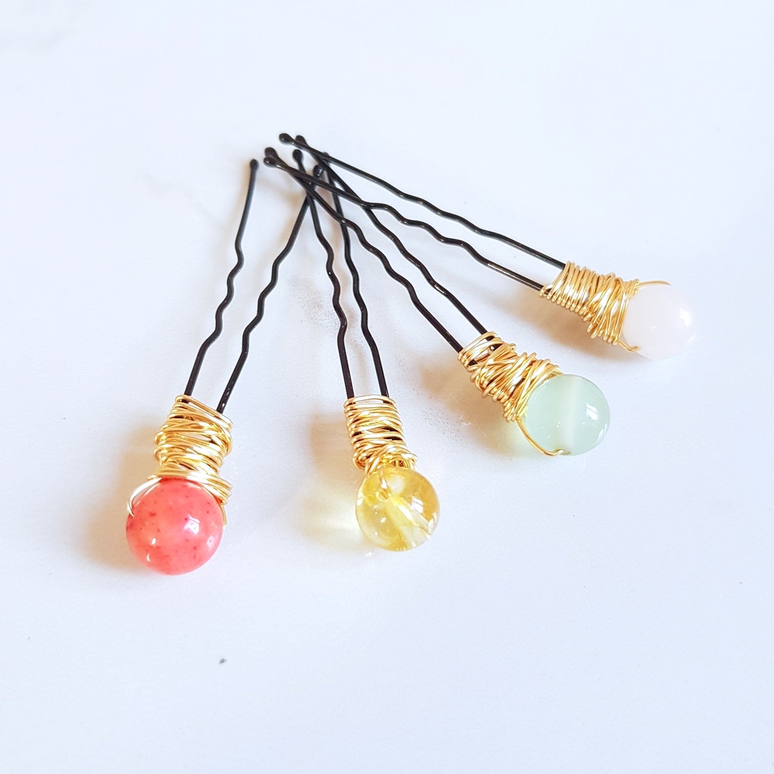 Gemstone Hair Pins - Gemstone Variety