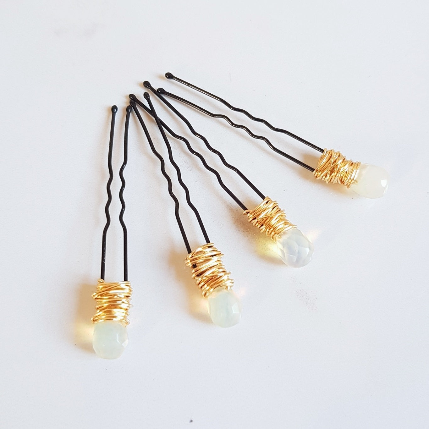 Gemstone Hair Pins - Opalite