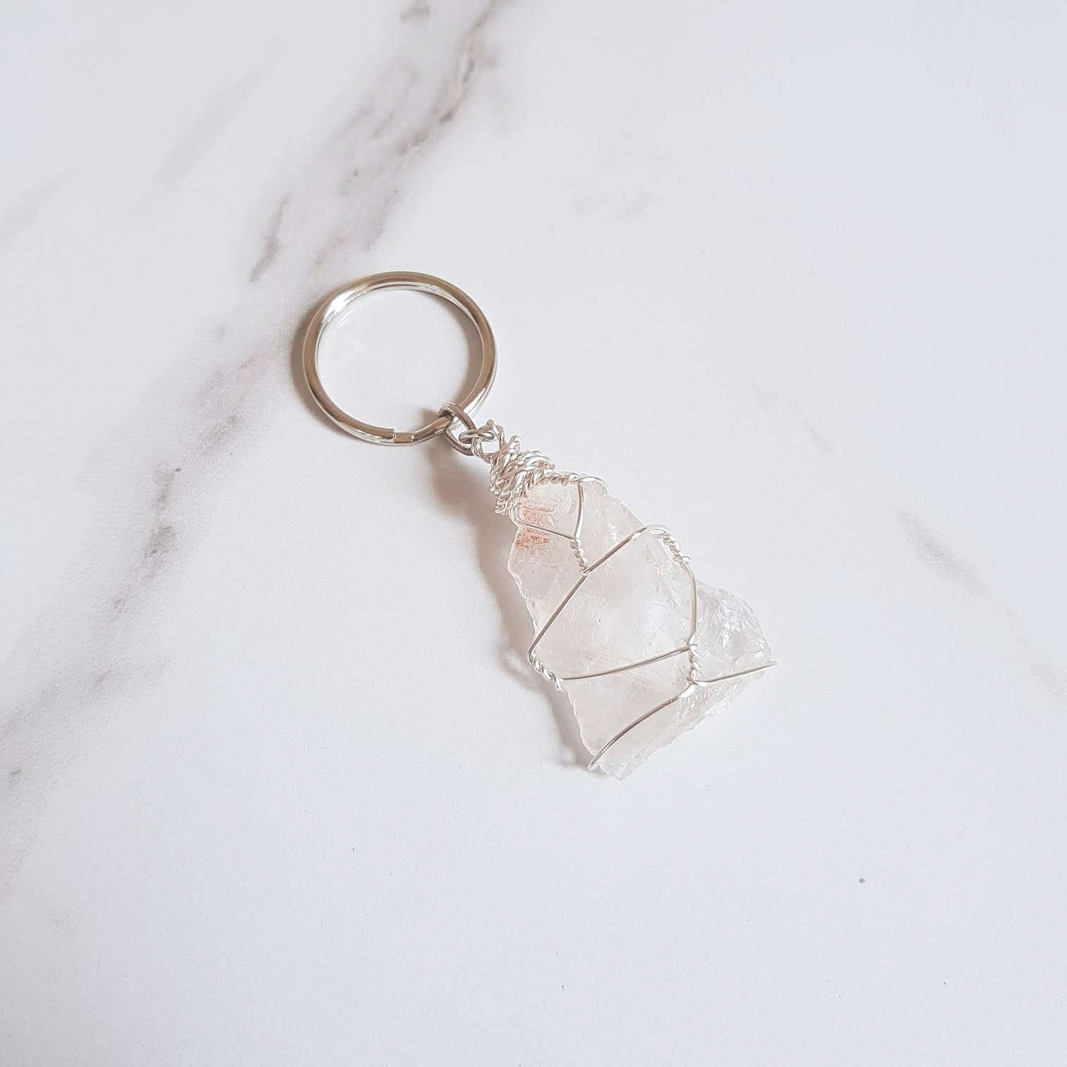 Gemstone Keyring - Clear Quartz