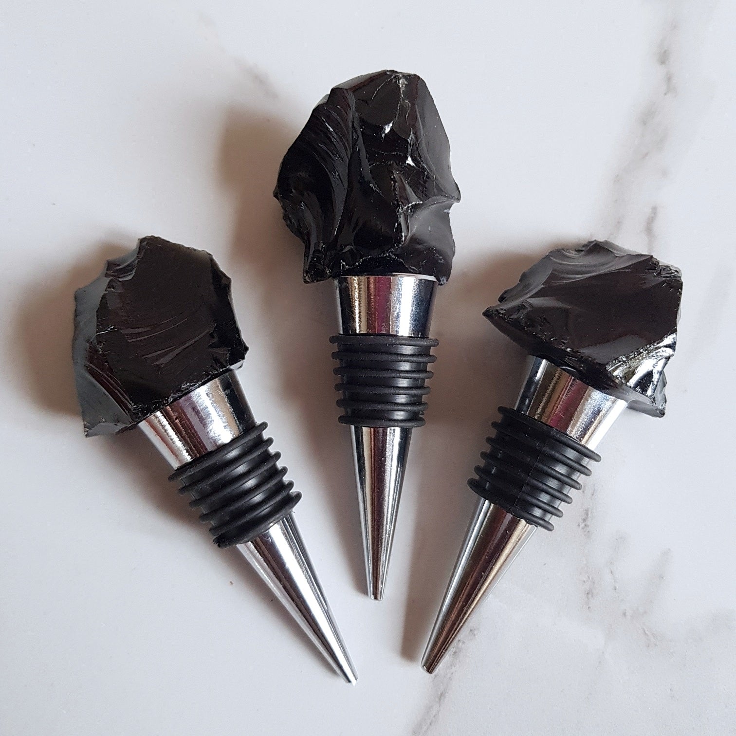 Black Obsidian Wine Stopper