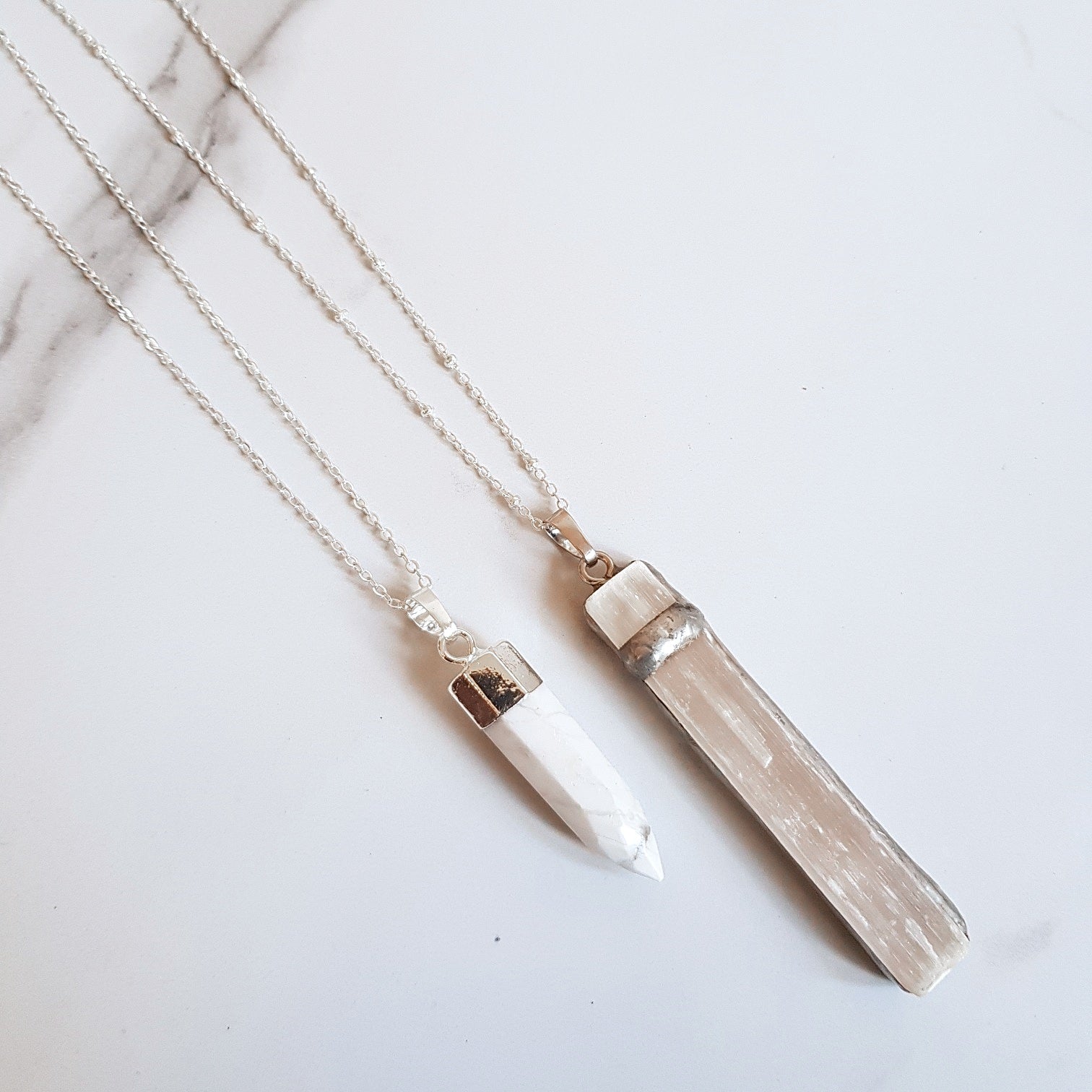 SALE- White Pendant Necklaces