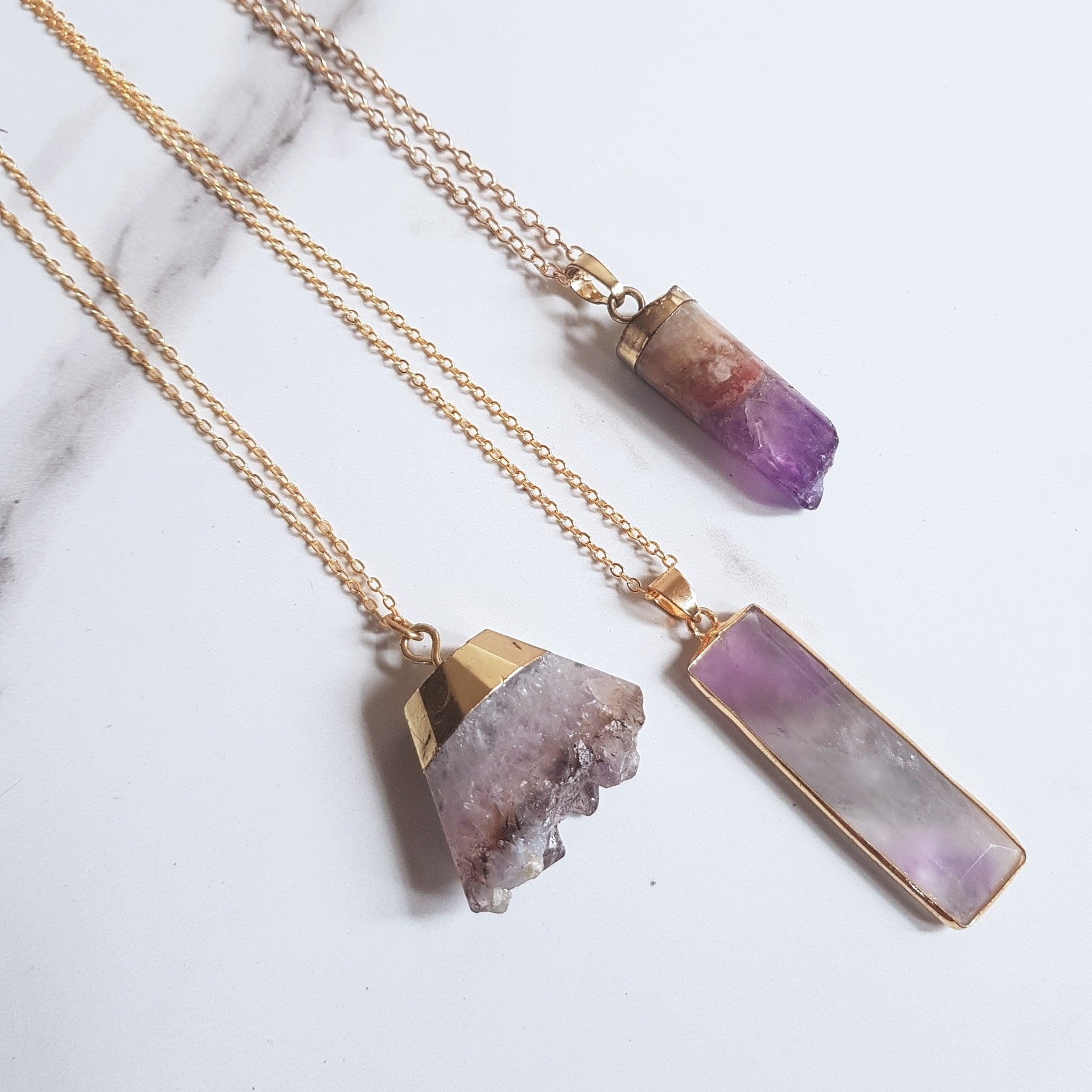 SALE -Amethyst Pendant Necklaces