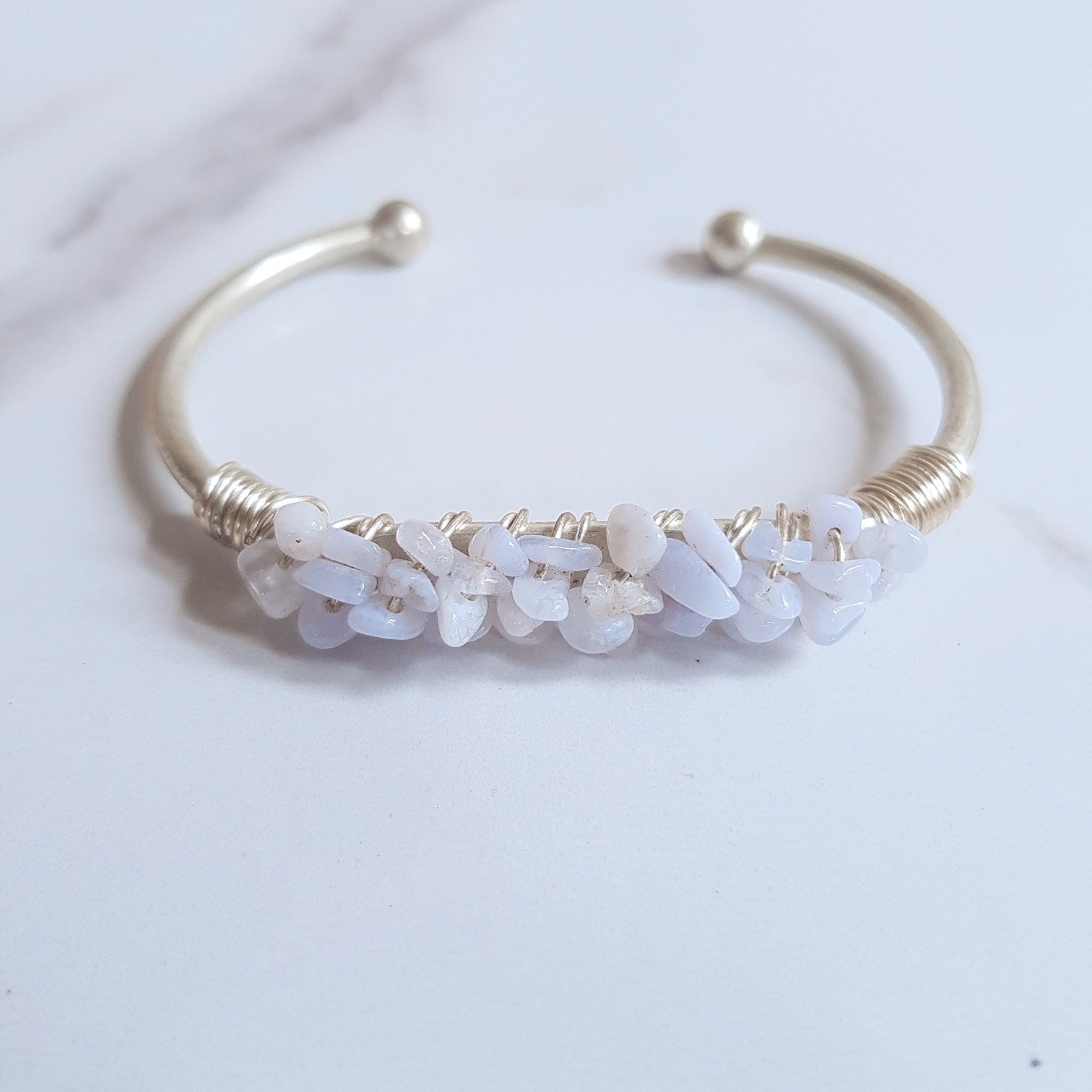 SALE Mermaid Cuff - Blue Lace Agate