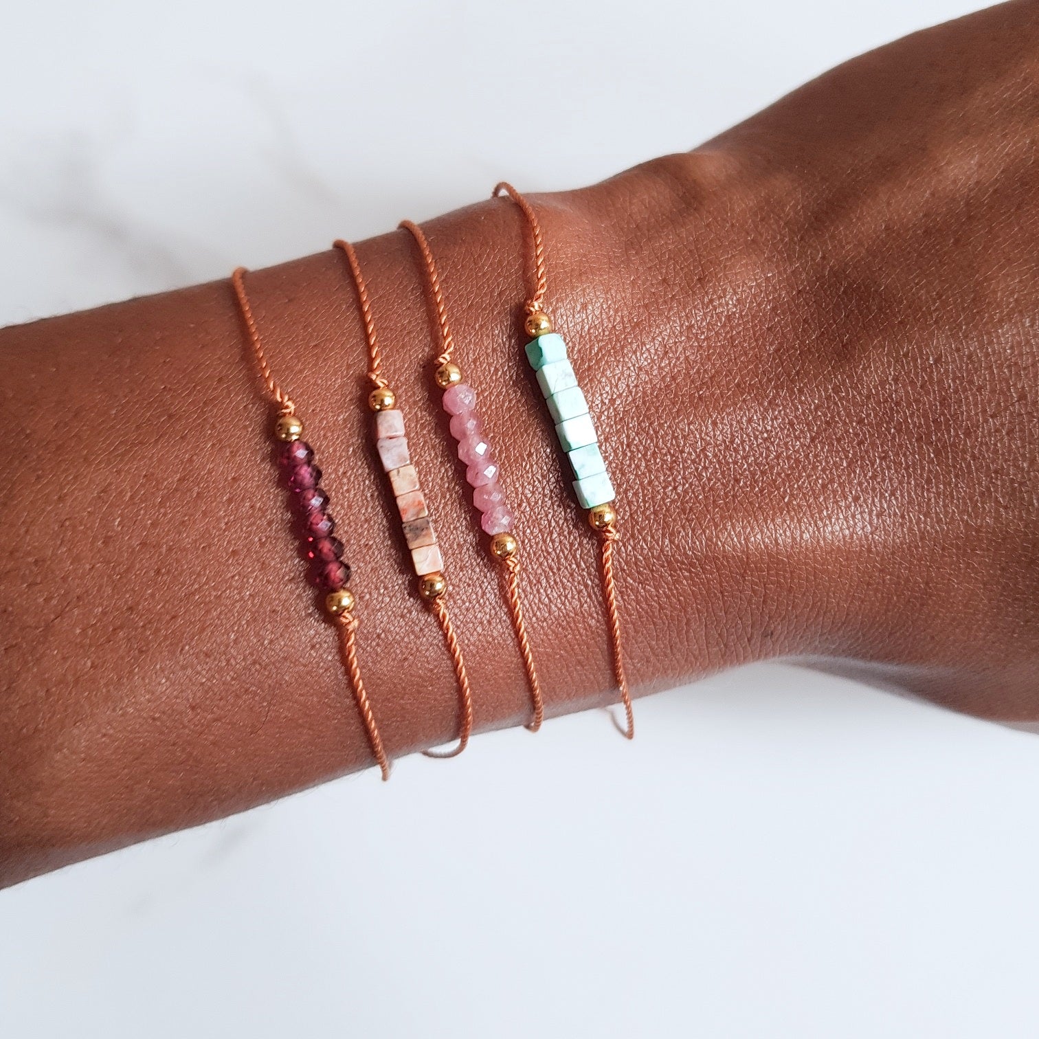 Nylon Bracelet - Garnet