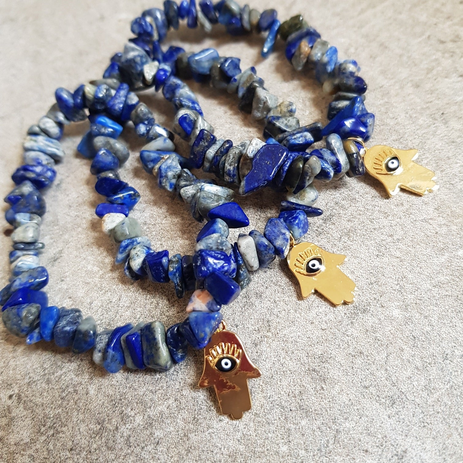 Charm Stretch Bracelet - Lapis Lazuli