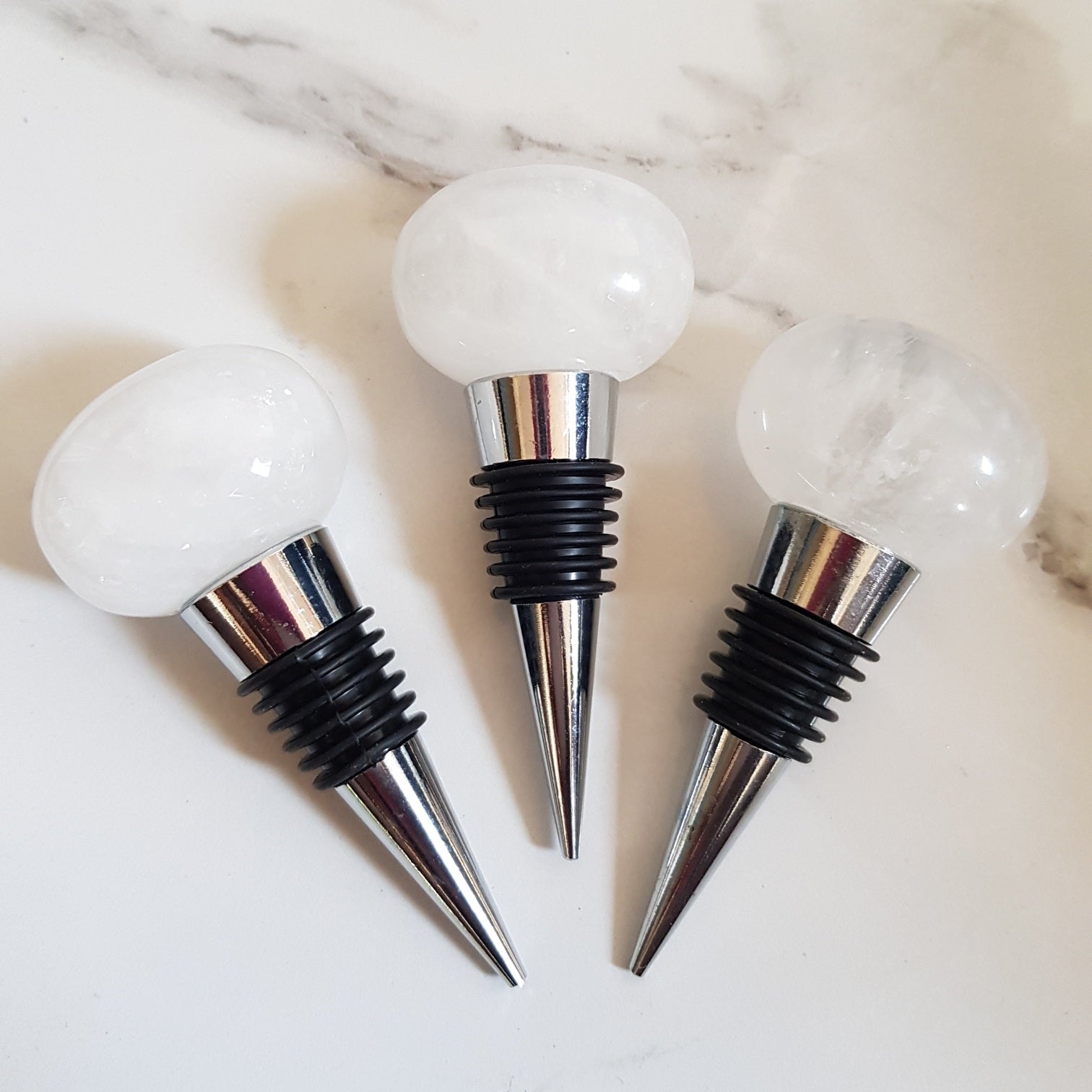 Clear Quartz Wine Stopper (Polished)
