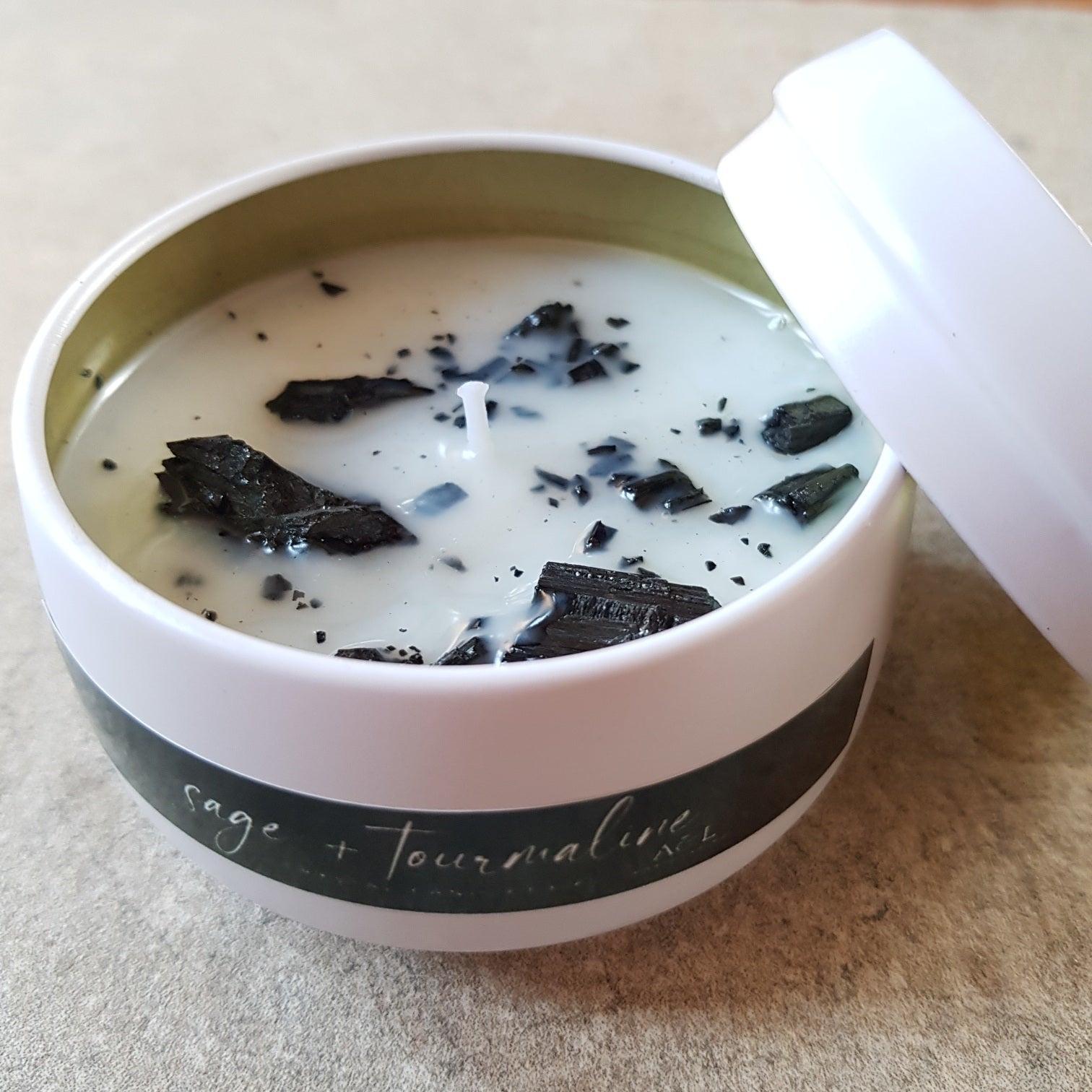 Sage & Tourmaline Mini Candle