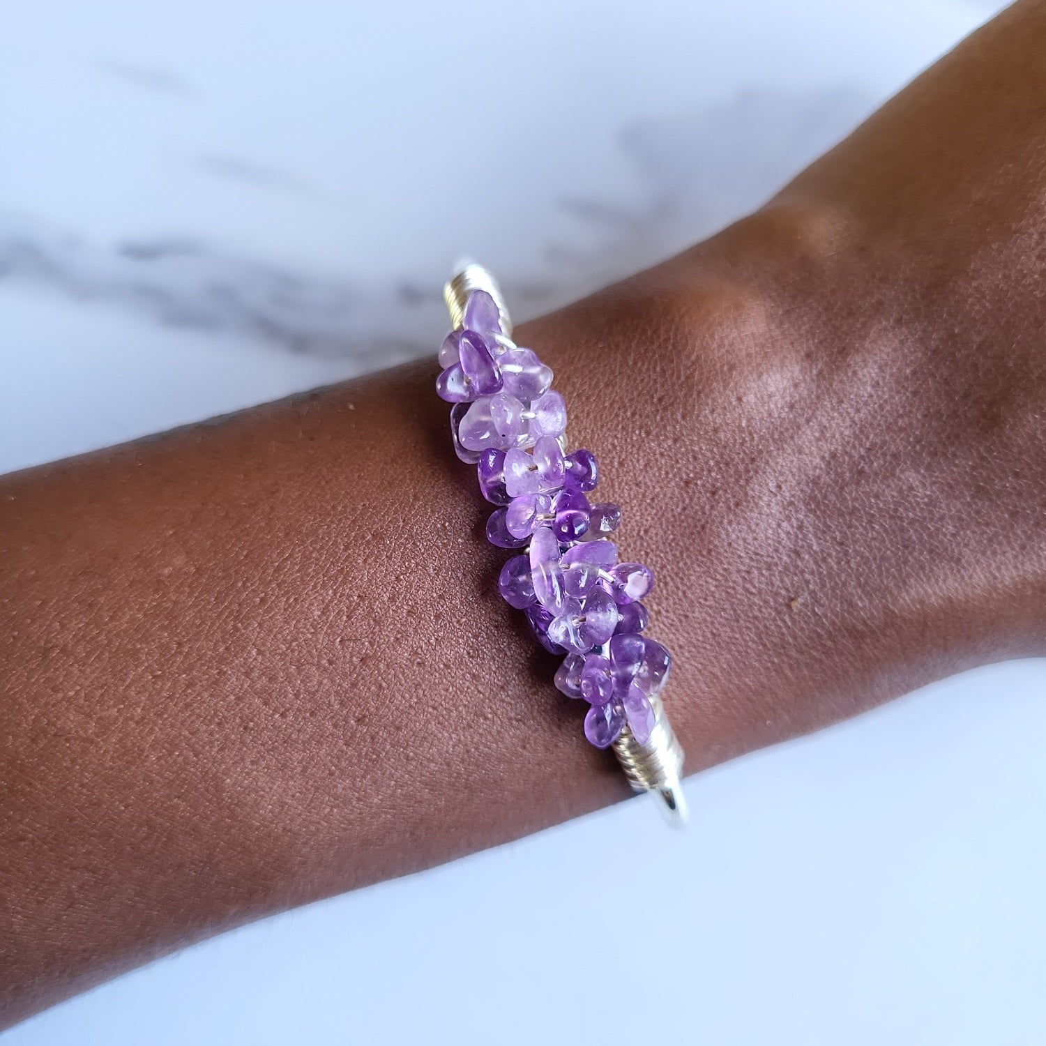 Mermaid Cuff- Amethyst