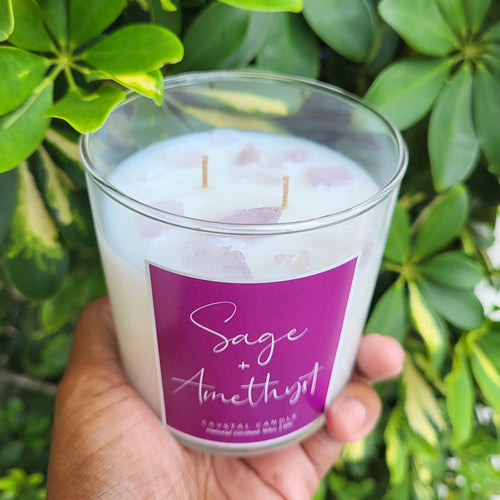 Sage & Amethyst Candle