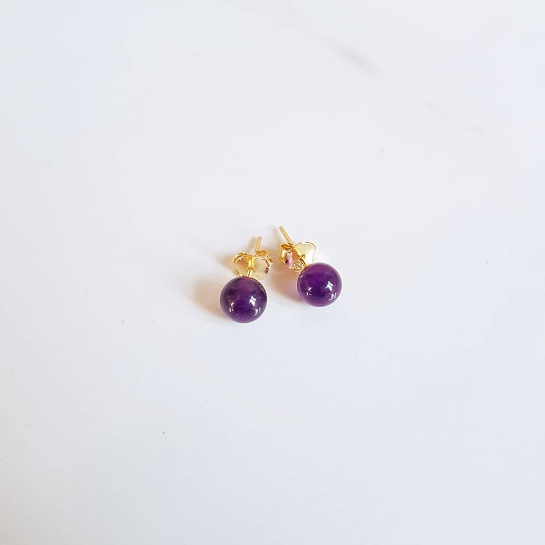 Love Studs - Amethyst