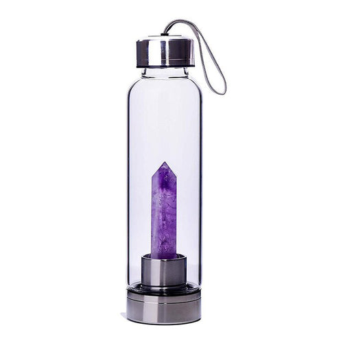 Amethyst  Crystal Water Bottle