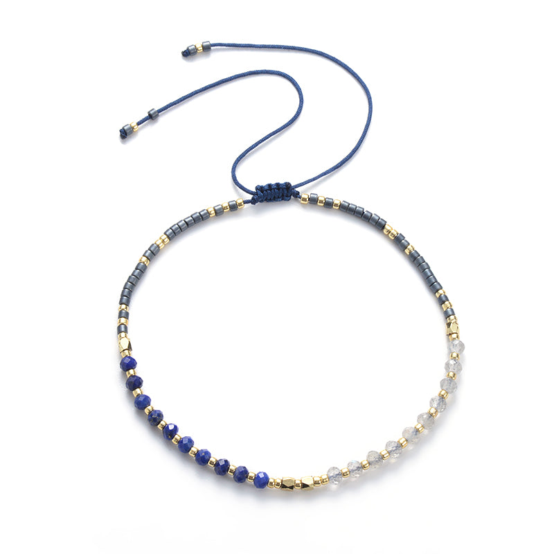 Lapis & Labradorite String Bracelet