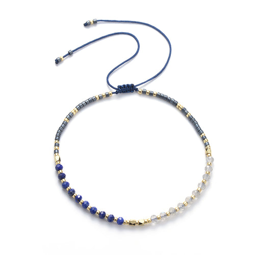 Lapis & Labradorite String Bracelet