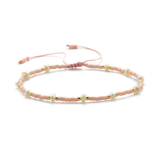 Freshwater Pearl Beaded String Bracelet