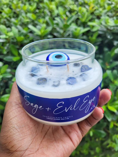 Sage & Evil Eye Candle