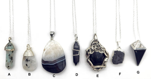 Black Gemstone Necklaces