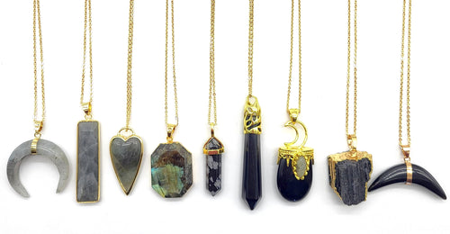 Black Gemstone Necklaces