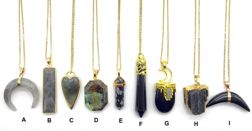 Black Gemstone Necklaces