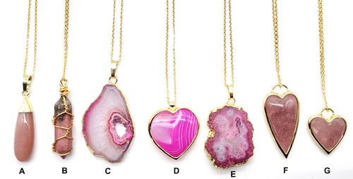 Pink Gemstone Necklaces