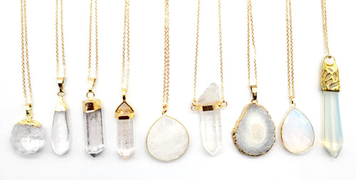 White Gemstone Necklaces