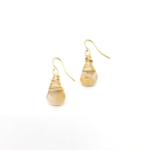 Haze Earrings - Citrine