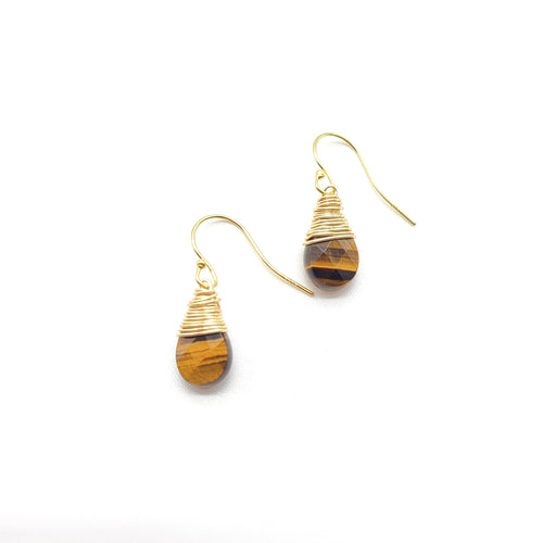 Manifestation Earrings - Tiger's Eye