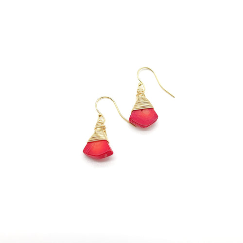 May Earrings - Red Coral