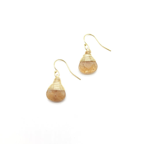 Sunrise Earrings - Lemon Quartz