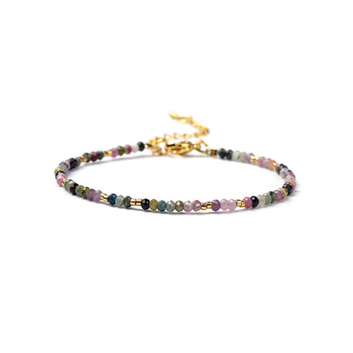 Mix Tourmaline Beaded Bracelet