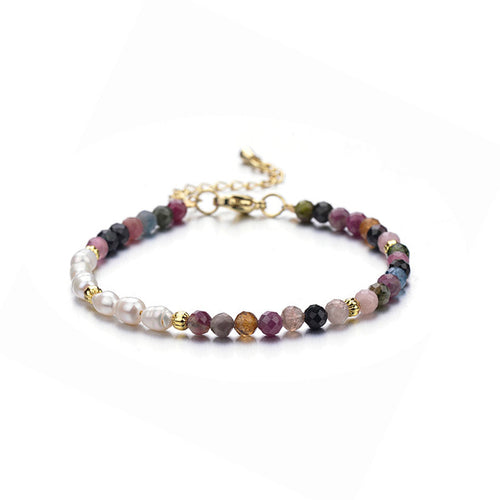 Mix Tourmaline Beaded Bracelet