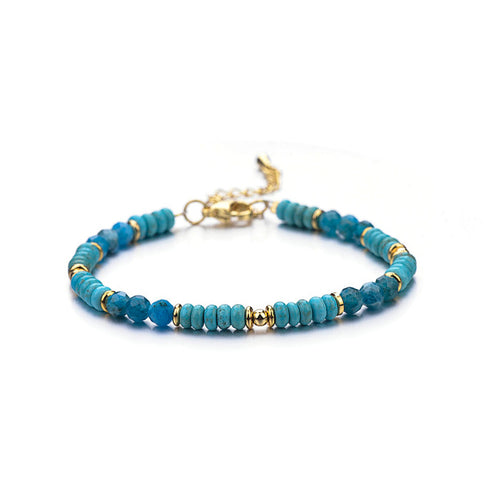 Turquoise & Apatite Beaded Bracelet