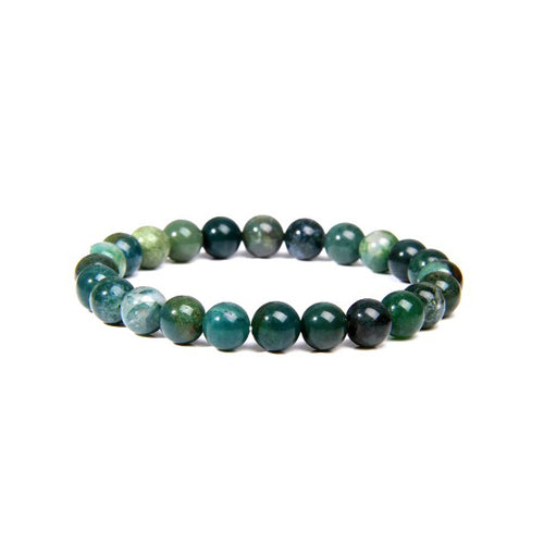 Moss Agate Stretch Bracelet