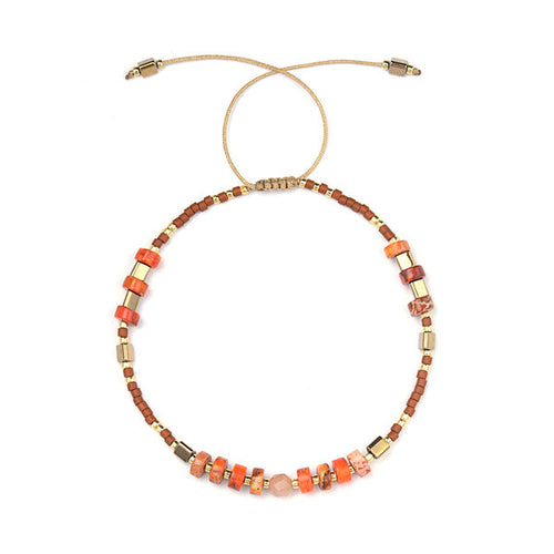 Impression Jasper & Sunstone String Bracelet