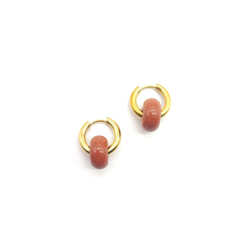 Huggie Hoops- Goldstone