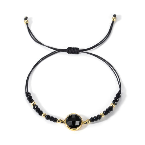 Onyx Beaded String Bracelet