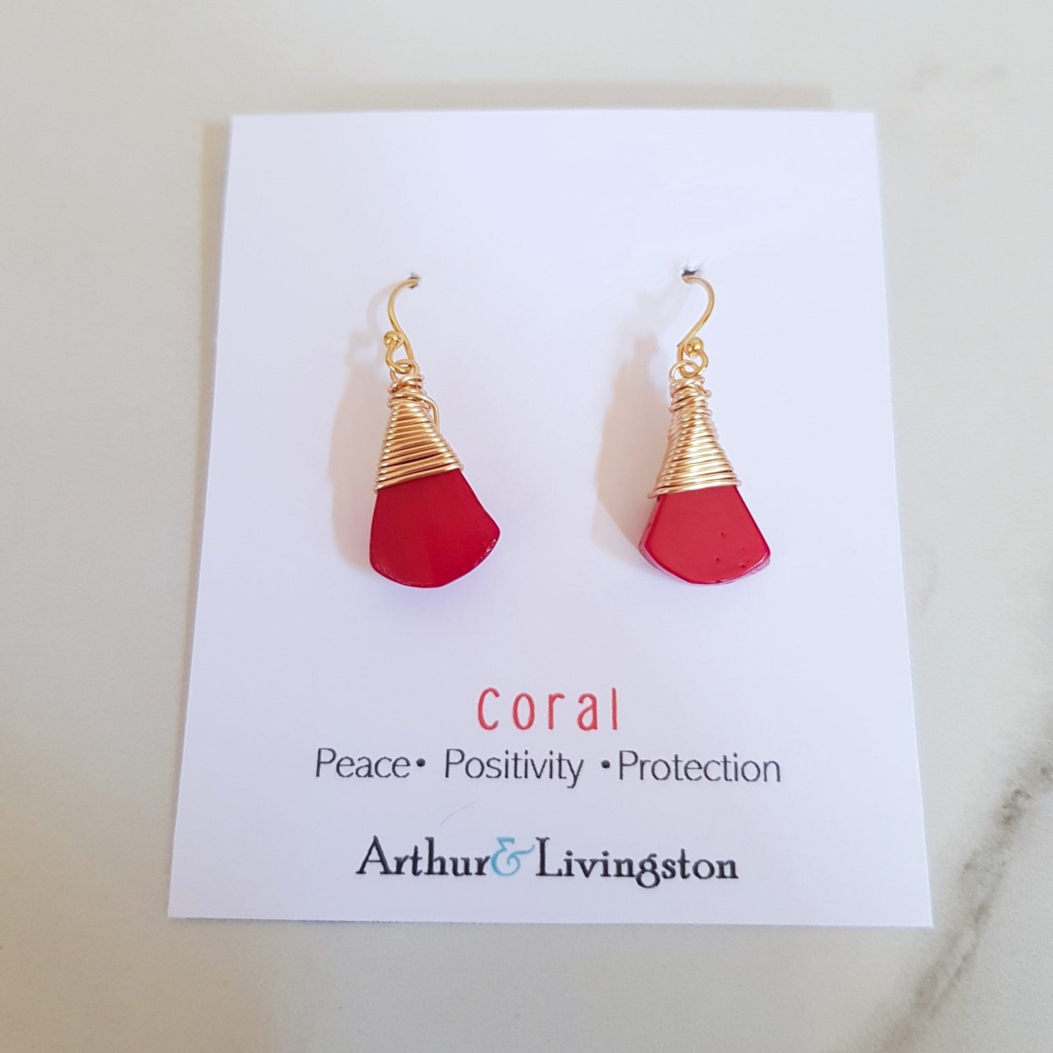 May Earrings - Red Coral