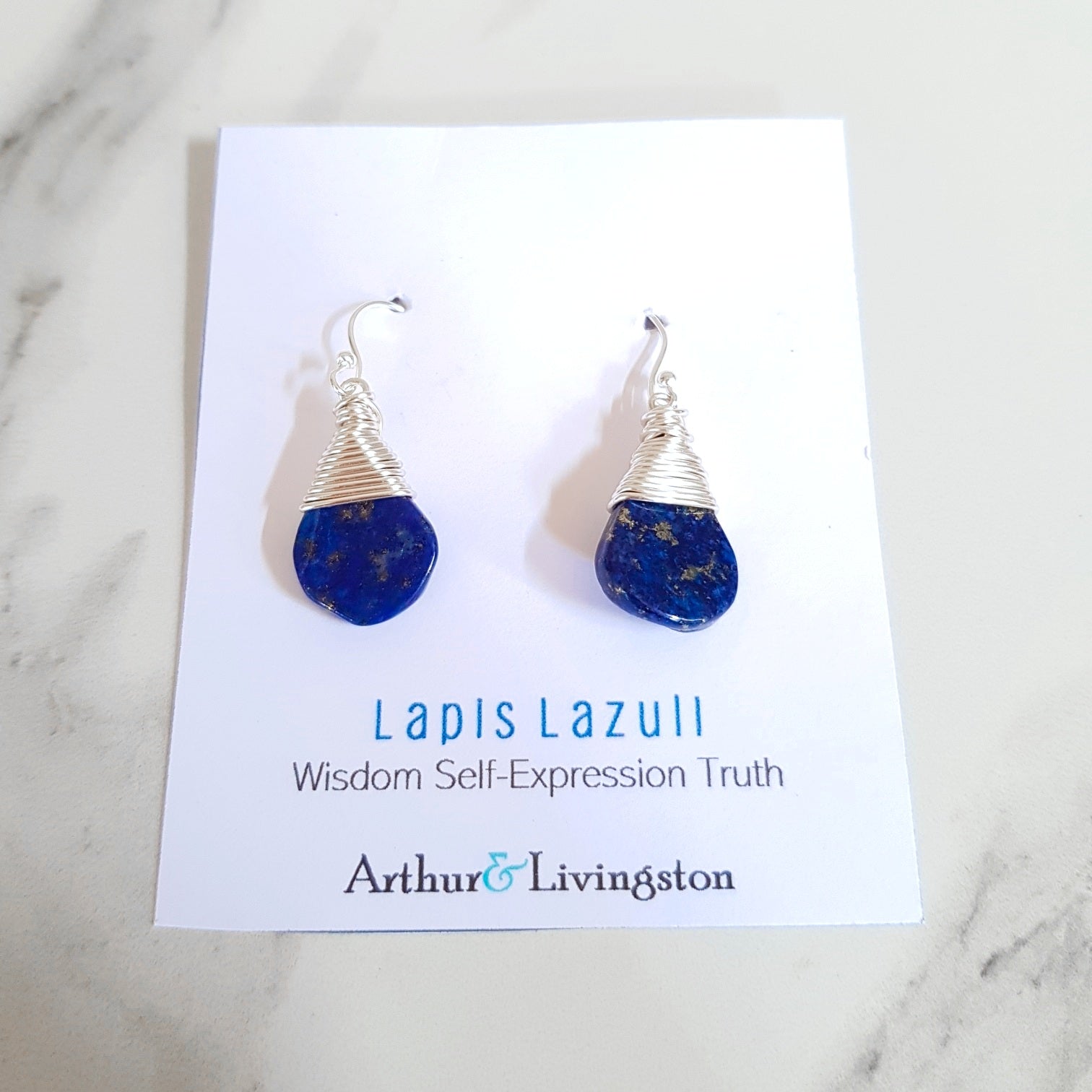 Third Eye Earrings - Lapis Lazuli