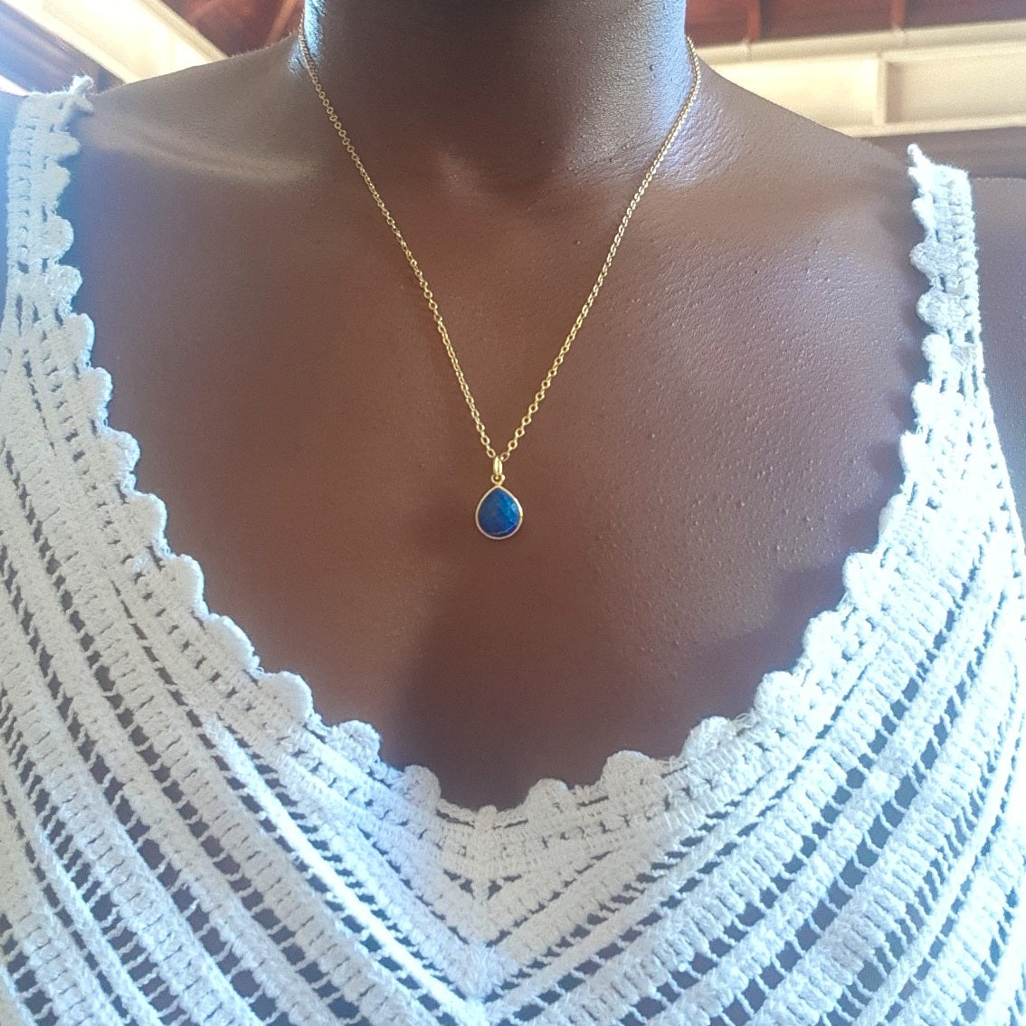 Hope Dainty Necklace - Lapis Lazuli