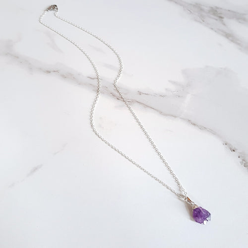 Wise Dainty Necklace - Amethyst