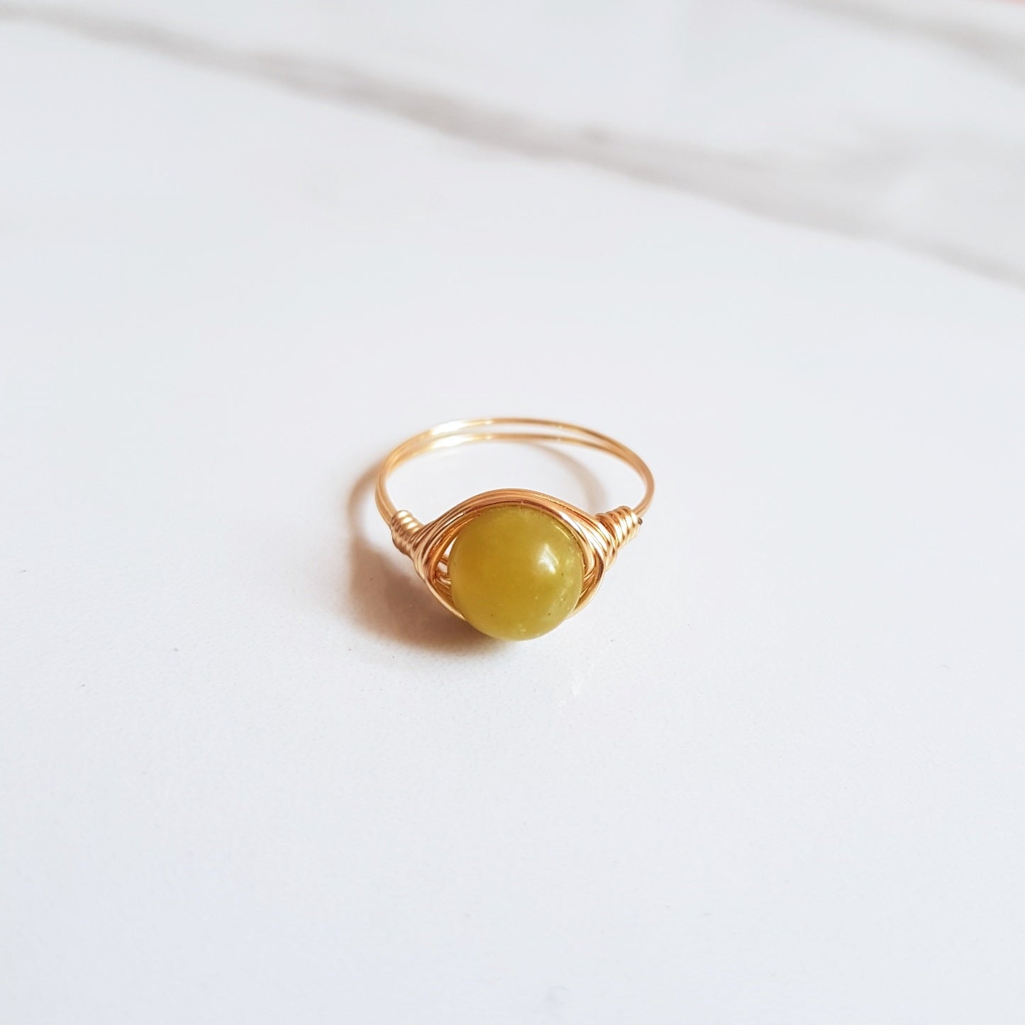 Tide Ring- Olive Jade