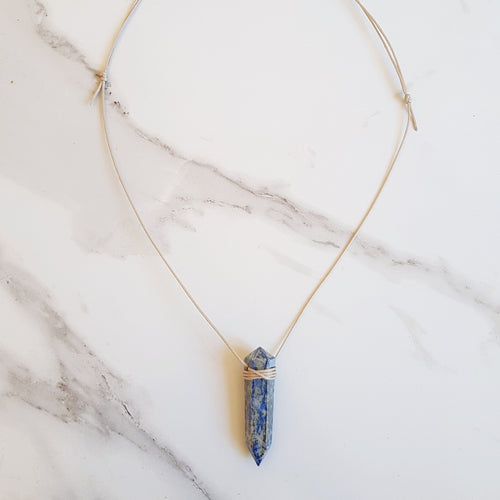 SALE- Lapis Lazuli / Natural Adjustable Cord