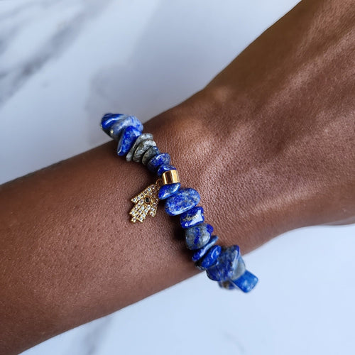 Charm Stretch Bracelet - Lapis Lazuli