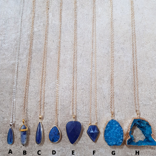 Dark Blue Gemstone Necklaces