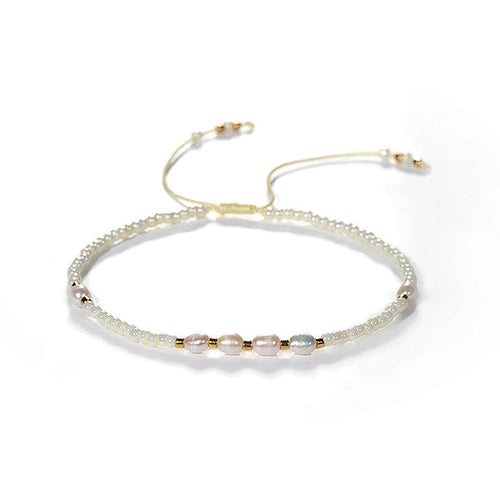 Freshwater Pearl Beaded String Bracelet